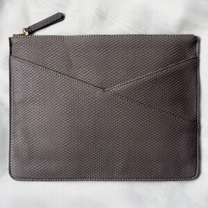 Banana Republic | Faux Leather Snake Grain Zip Pouch
